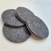 Mokoboho 4 Inch Round Felt and Cork Coasters (Dark Gray,