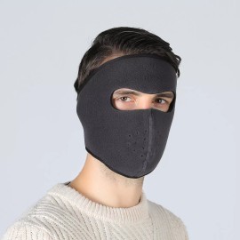 Unbranded Winter Warmer Fleece Full Face Mask Ski Snow Face Mask Balaclava for Women Men - Dark Grey