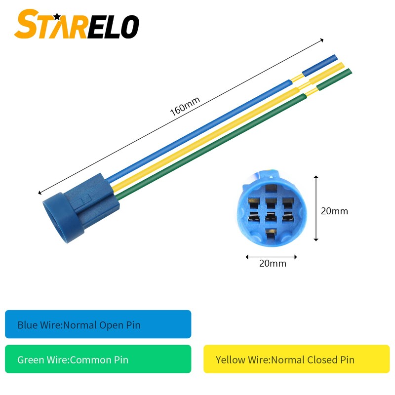 STARELO 22MM Metal Emergency Stop Mushroom Latching Push Button Switch