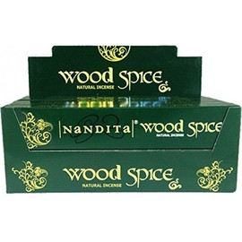 NANDITA Wood Spice Incense Sticks 12 X 15gms AGARBATHI