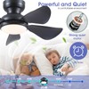 Kviflon 32 Inch Modern Ceiling Fans with Lights, Small Flush