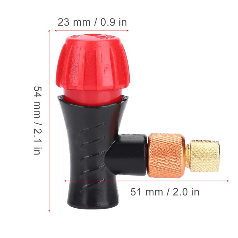 SUNGOOYUE Bicycle CO2 Inflator, Adjustable Bicycle Tyre Pump, Compatible with