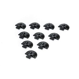10x End Cap/Insert Cap for Airline Rail Round Shape, Black, Plastic