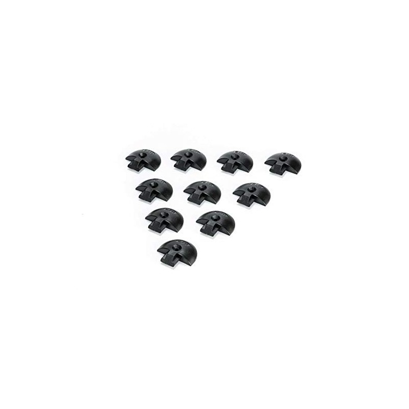 10x End Cap/Insert Cap for Airline Rail Round Shape, Black,