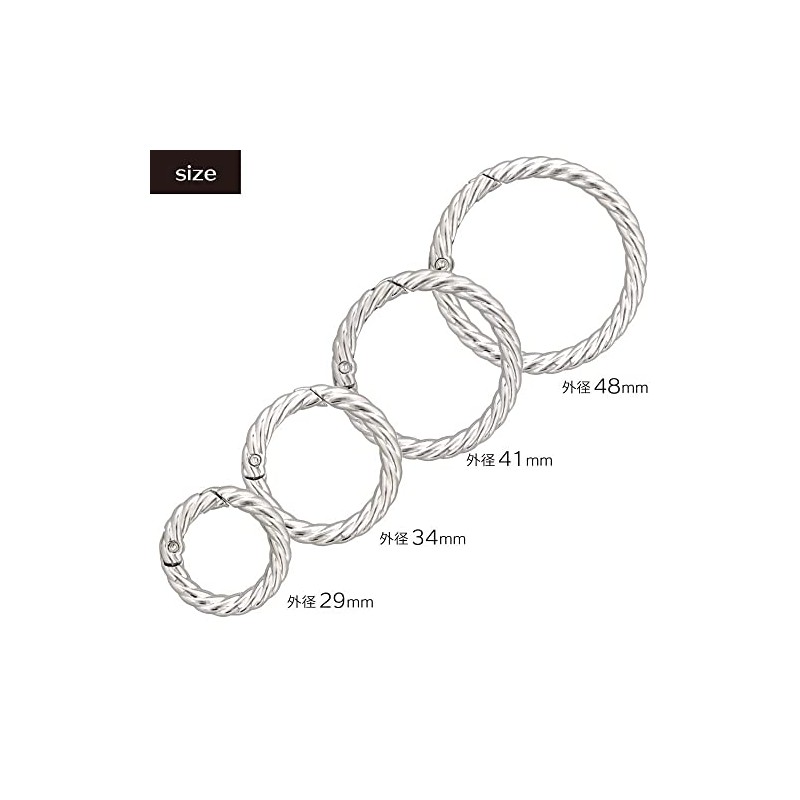 Daio Seisakusho Diecast Carabiner, Knotted Type, 1.3 inches (34 mm),