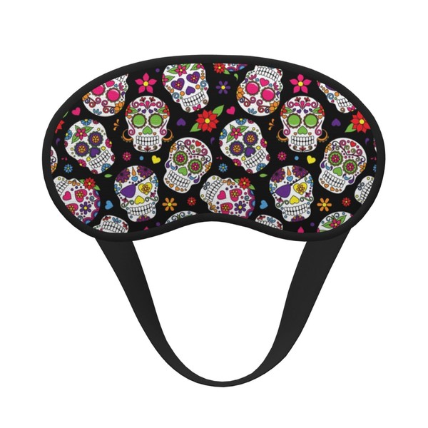 Dead Sugar Skull Sleep Eye Mask, Comfortable Eyeshade for Sleeping,
