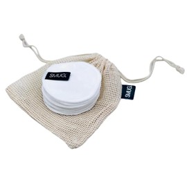 SMUG Bamboo cotton pads - Reusable Makeup Remover Pads - Bamboo Cotton Rounds Eco-Friendly for any type of skin - Bamboo cotton pads come with Cotton Draw String Laundry Bag