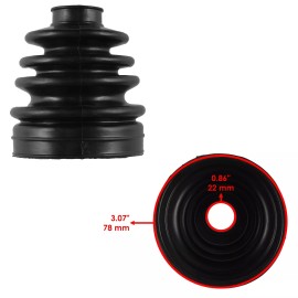 Caltric 2 Rear Axle Inner Outer CV Boot Kit for Polaris Ranger 500 4X4 EFI 2011-2013