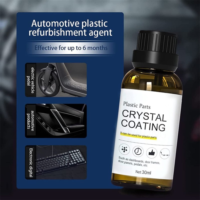 Crystal Coating for Car Plastic Parts,Plastic Restorer Refurbish Agent with