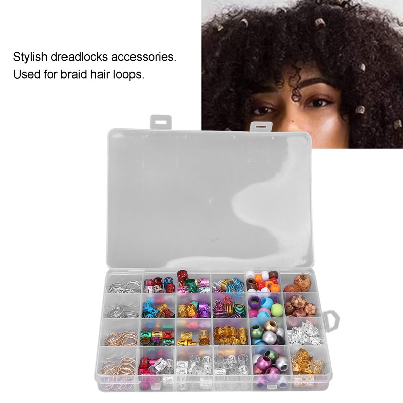 278Pcs Braid Accessories Dirty Braid Hair Ring Wig Beaded Resin