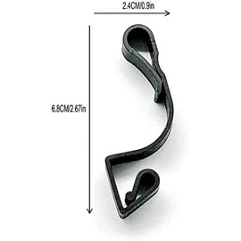 UKDD® Black Giant Gutter Hooks for Hanging Outdoor Christmas Lights Fairy Lights (Pack of 32 Black)
