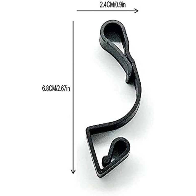 UKDD® Black Giant Gutter Hooks for Hanging Outdoor Christmas Lights