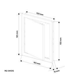 Miratic Inspection Flap Black ABS Material (15 x 15 cm)