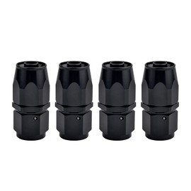 Evil Energy 6AN Hose End Fitting - 4 Pack Black Swivel Design