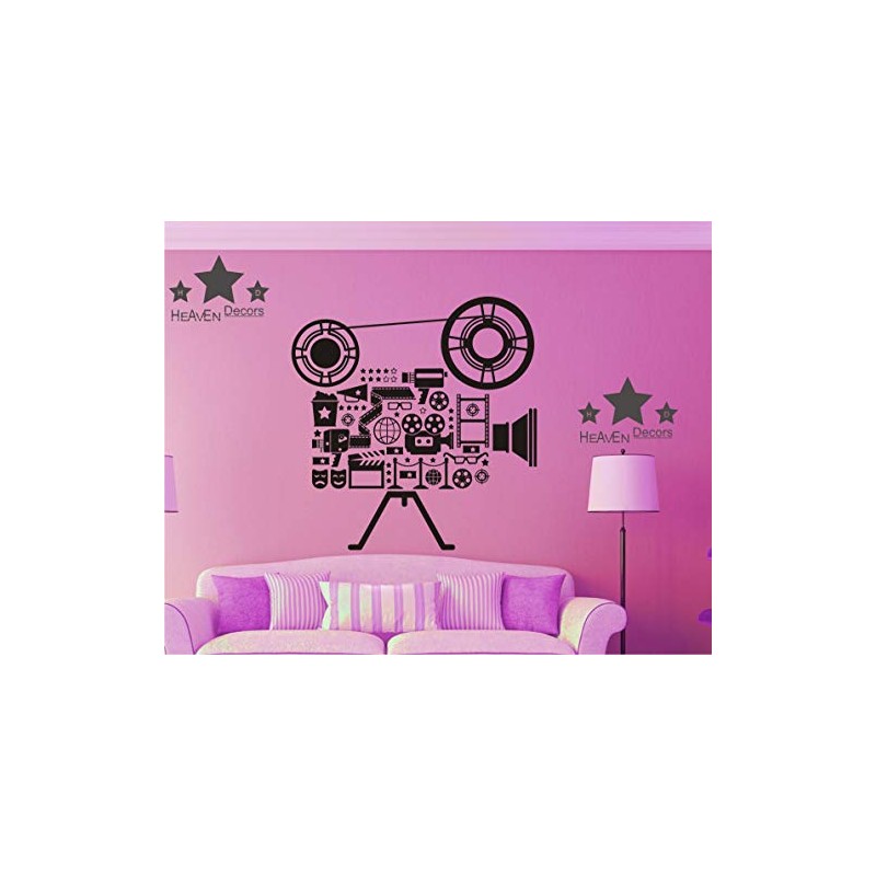 Heaven Decors Retro Video Shooting Camera Black Home Decor Wall