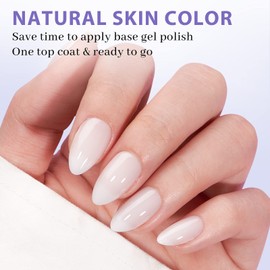 BTArtbox Short Almond Press-On Nails, Short Full Cover Nail Tips for Gel Nails, Almond Nail Tips, Soft Gel Nail Tips, Pre-Designed XCOATTIPS, White Short Artificial Fingernails for Nail Extensions