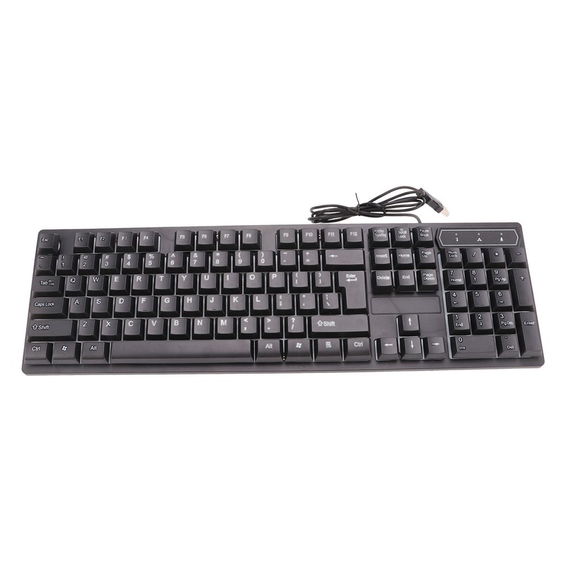 Keyboard Colorful Light Stable 104keys Suspended Keycap Wired Mechanical Gaming