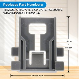 W10195840 Dishwasher Rack Adjuster Positioner, Replacement for Whirlpool Kenmore Kitchenaid, Replaces for WPW10195840 PS11750093 1872228 AH3407016 EA3407016 PS3407016 LP16233 (Pack of 2)