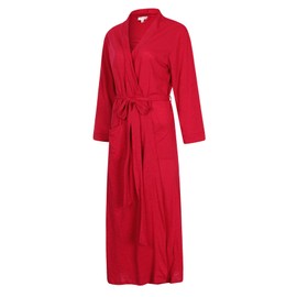 Richie House Women's Long Style Bathrobe Robe RHW2824-D-XL Red