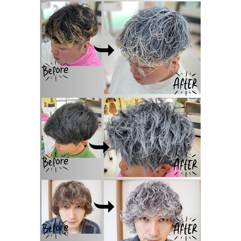 Bablo Pomade Color Wax Silver Wax Silver Mens Silver Ash