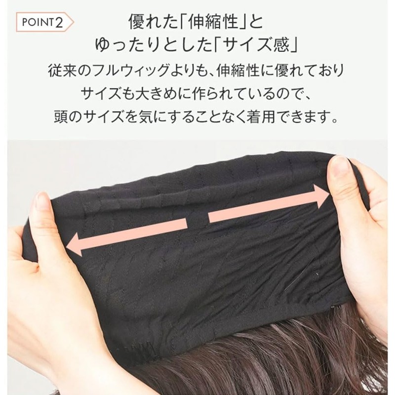 Medical Wig, Relaxing Wig, 24 Hour Wig (Natural Black, Latte