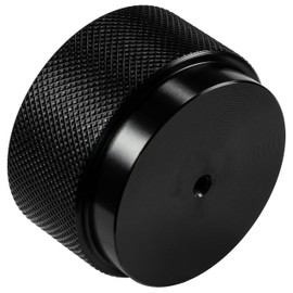 Gedotec Door Knob Round Furniture Handle Black Matt Cabinet Knob Aluminium Furniture Knob Vintage – GRAF BIG | Dresser Knob Industrial for Drawers and Cabinets | 1 Piece - Furniture Knob Diameter 50