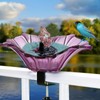 Deck Mounted Bird Bath for Outside, Bird Bath Bowl with