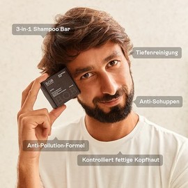 Detox Solid Shampoo Bar (6.7 oz) | Champú de limpieza profunda sin perfume | Vegano, sin sulfatos, respetuoso con el medio ambiente | Cuidado del cabe