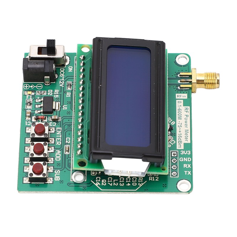 RF Power Meter Digital Display Settable Power Attenuation Logarithmic Detector