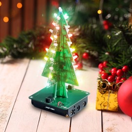 DIY Electronic Christmas Tree with 7 Colours, LED Christmas Tree 60 x 60 x 136 mm