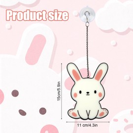 Rabbit Stained Glass Window Hanging, Cute Bunny Stained Glass Window Panel Suncatcher Decor for Family Friends Rabbit Lovers Home Dcecoration