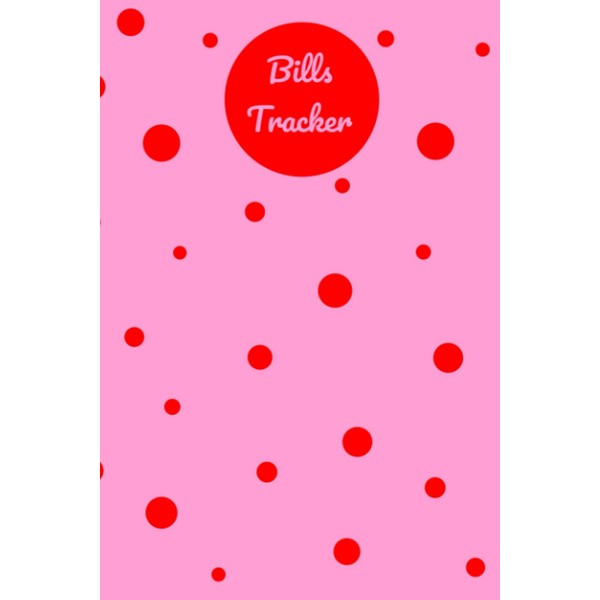 Bills Tracker: Simple Pink and Red Bill Tracker Logbook -