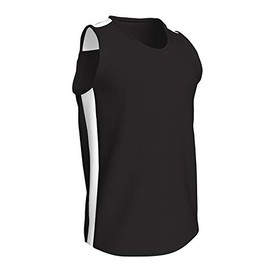 Champro Men's Standard Miler Track and Field Jersey, Black/White, Adult 3X-Large