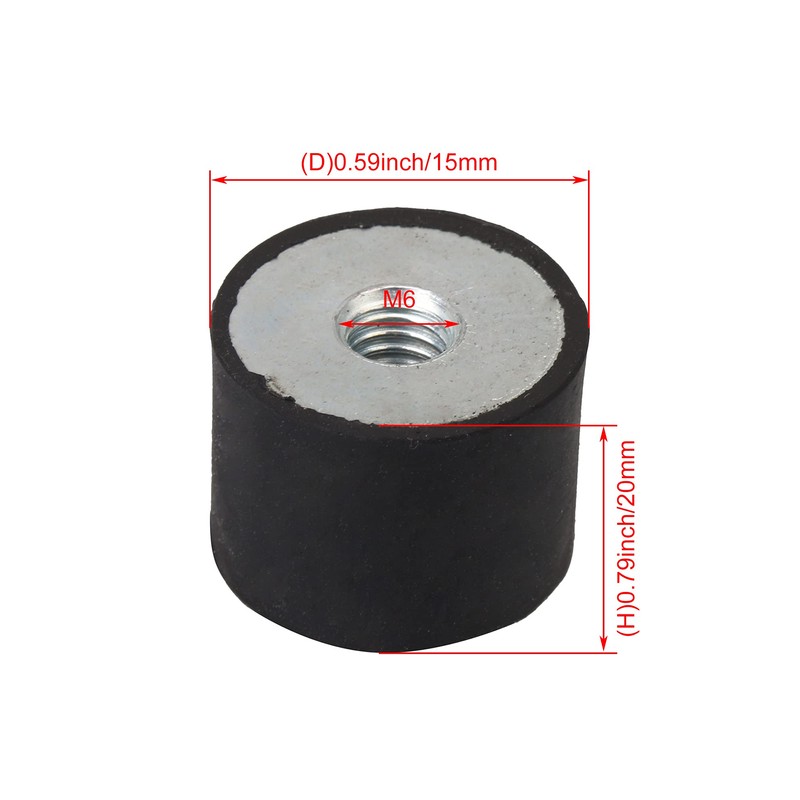 CNBTR DE M6 FemaleThread Rubber Mounts Isolators Anti Vibration Damping