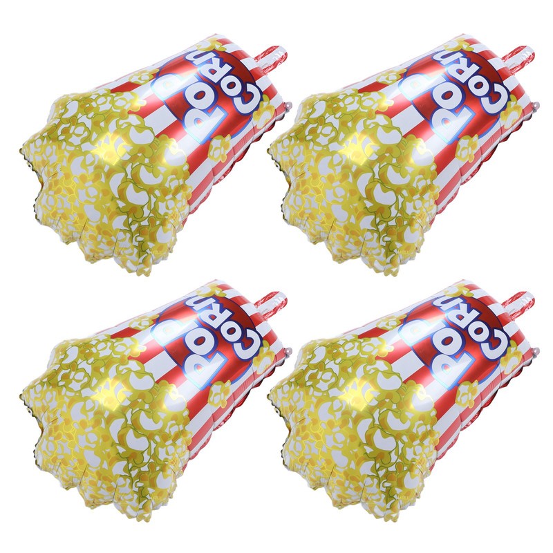 10pcs Popcorn Party Balloons Reusable Movie Theme Party Decoration Balloons