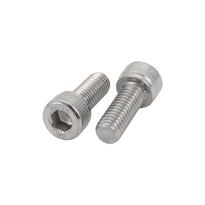 sourcing map 2 pieces screw stainless steel 304 left-hand thread