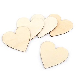 ZJchao Decoración sin acabar decoración para bodas Decoración Bodas con Forma de Corazón, San Valentín manualidades tarjetas adornos con forma de corazón de amor para placas de bodas (80 mm)