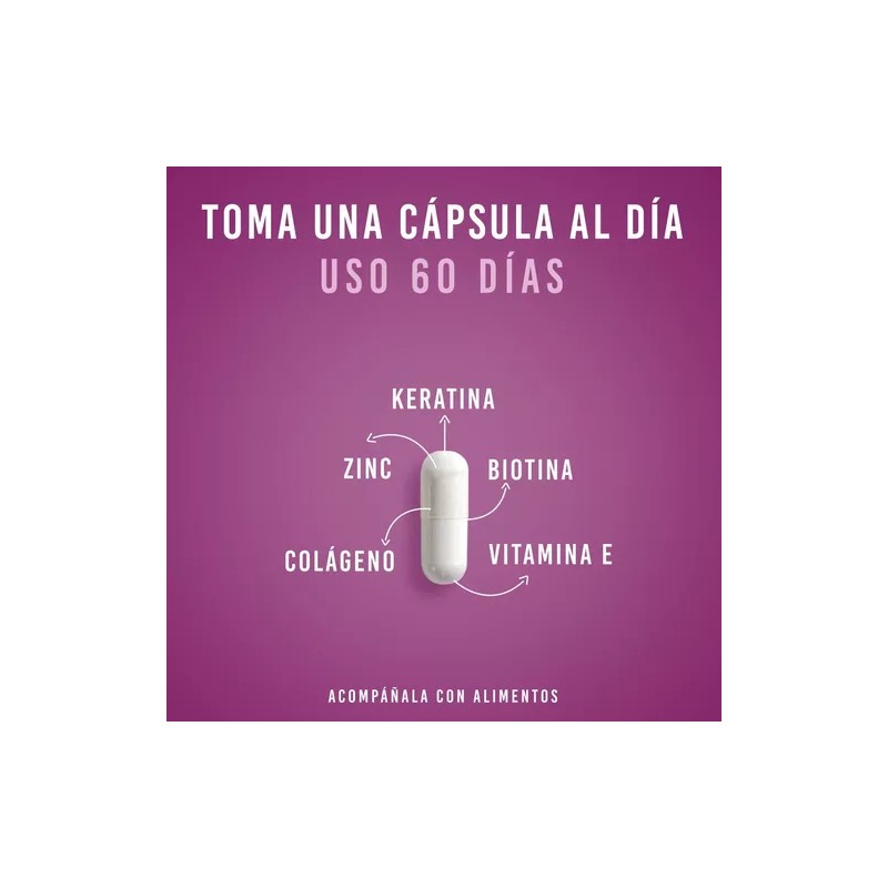 Capsulas Keratina Biotina Colageno Vitamina E Cabello Lifeed