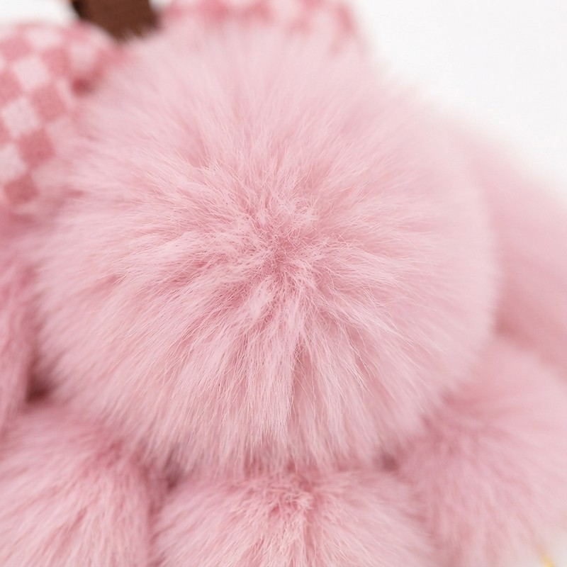 Fluffy Bunny Keychain for Holiday Gifting – Cute Bow Rabbit