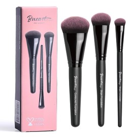 Bueart Design Brocha De Maquillaje De Base Con Cerdas Suaves Para Contorno, Corrector, Bronceador, Corrector Para Ojeras, Brocha Profesional Para Difuminar Crema Líquida, Polvos Y Rubor M17