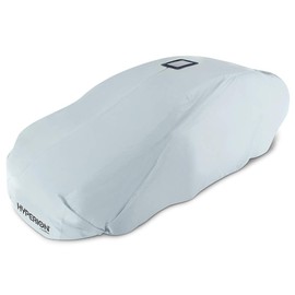 Hyperion Car Cover with Solar Panel: Size 3 Waterproof Car and Windshield Cover - All Weather Cover Protects Cars Up to 200" from Snow, Ice, Rain, Sun and Maintains Battery Charge - Grey - HYP-CAR-3
