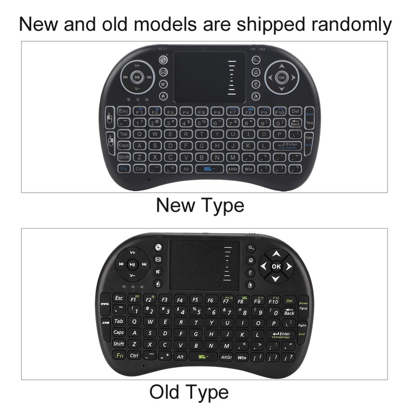 Full Keyboard Mouse Multimedia Control White Backlight 2.4G Wireless Mouse