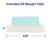 Avery Margin Ultra Tabs, 24 Repositionable Sticky Tabs, 2.5" x