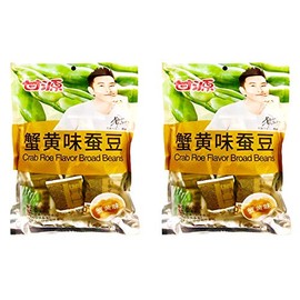Ganyuan Crab Roe Flavored snacks 285g (Broad Beans, 2 Packs)