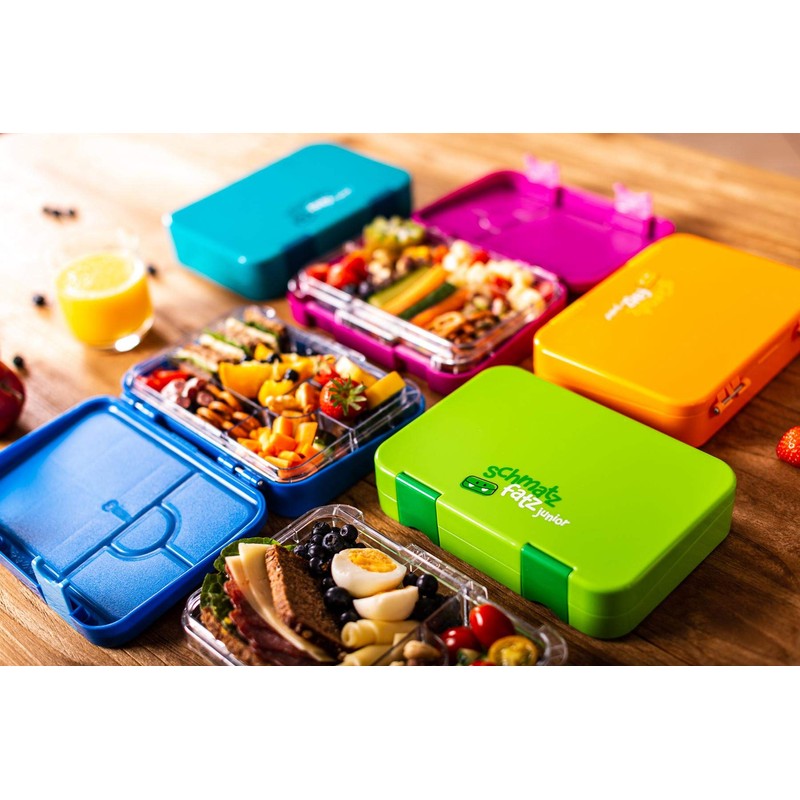 schmatzfatz Junior Children's Lunch Box, Bento Box with Variable Compartments