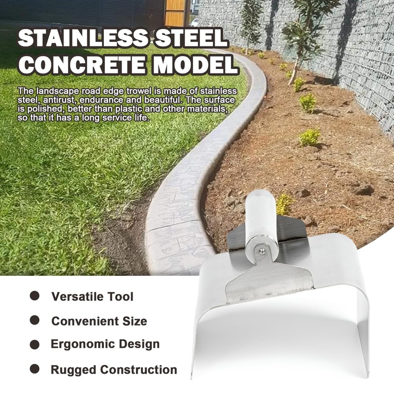 Concrete Curb Trowel Edger, Concrete Curbing Trowel, Concrete Curb Hand