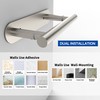 Ruacq Self Adhesive Toilet Paper Holder Brushed Double Post Pivoting