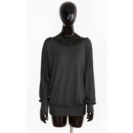 Van Der Rich® Women's Oversized T-Shirt with Batwing Sleeves, Made in Italy, ML-black, m