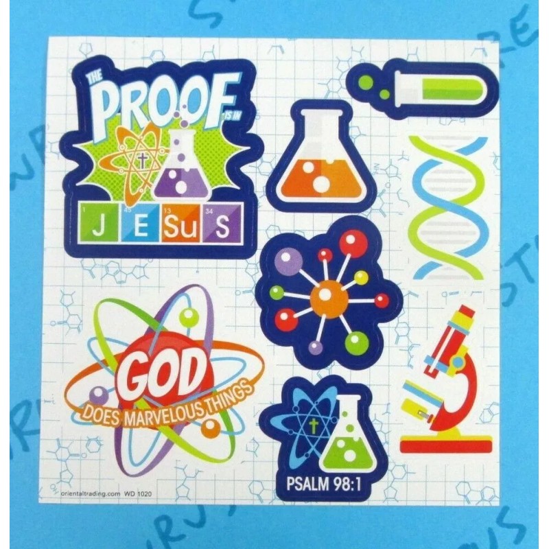 WD God & Science Mini Sticker Sheets Set Of 2