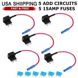 custom-sign 10Pcs Fuse TAP ADAPTER KIT 12V 15 Amp Car Add-a-circuit Standard ATM APM Blade